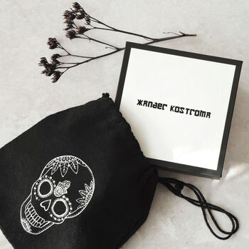 Gold Tone Five Howlite Crystal Ball Necklace, 5 of 5