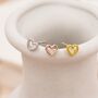 Sterling Silver Extra Tiny Open Heart Stud Earrings, thumbnail 5 of 12