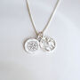 Travel Lover Gift, Personalised Map And Compass Charm Necklace, thumbnail 1 of 10
