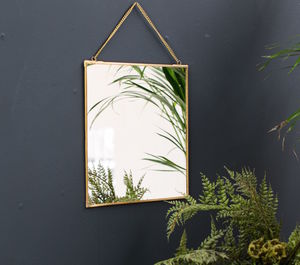 Antique Brass Square Mirror By The Forest & Co