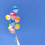 Set Of Eight Two Toned Bright Dipped Balloons, thumbnail 1 of 2