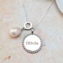 Personalised Pearl Sterling Silver Necklace, thumbnail 3 of 5