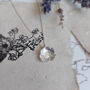 Small Daisy Pressed Flower Necklace Sterling Silver, thumbnail 1 of 9