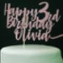 Personalised Birthday Glitter Cake Topper, thumbnail 1 of 3