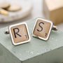 Personalised Letter Tile Cufflinks, thumbnail 1 of 6