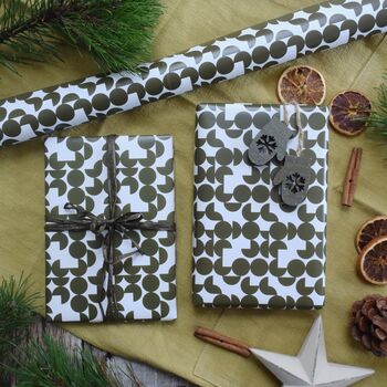 Spotty Christmas Wrapping Paper And Gift Tag Set, 7 of 12