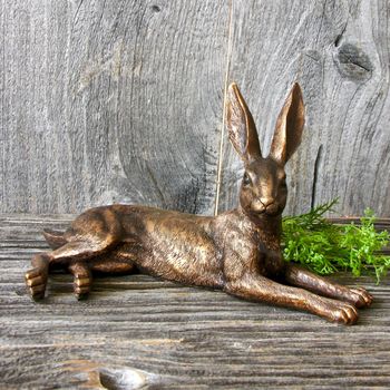 resin hare statues