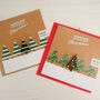 Christmas Card With Handmade Glass Tree Brooch, thumbnail 5 of 5
