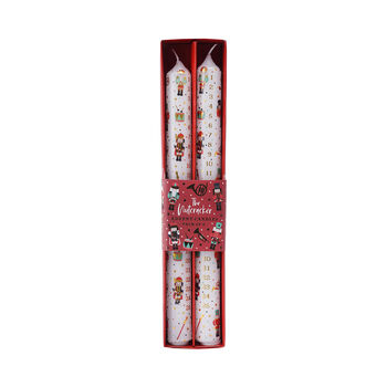 Nutcracker Design Pack Of Two Advent Candles, 2 of 5