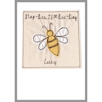 Personalised Bumble Bee Birthday Card For Her Or Him, 8 of 12
