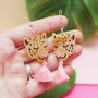 Leopard Earrings, thumbnail 3 of 4