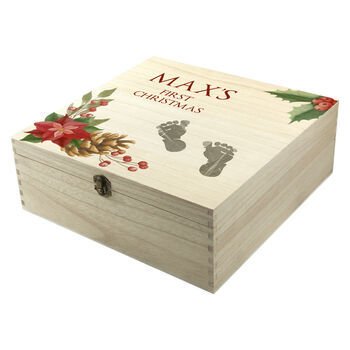 Personalised Baby's First Christmas Memento Box, 5 of 5