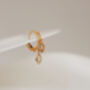 18ct Gold Plated Double Drop Helix Hoop, thumbnail 2 of 10