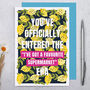 Funny Birthday Card 'Favourite Supermarket Era' Joke Greeting Card, thumbnail 1 of 3