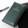 Personalised Embossed Luxury Leather Golf Note Book, thumbnail 1 of 7