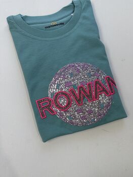 Disco Ball Personalised Kids T Shirt, 3 of 3