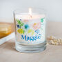 Personalised 60th Birthday Candle With Floral Design, thumbnail 2 of 3