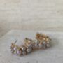 Chunky Gold Pearl Hoop Earrings, thumbnail 1 of 6
