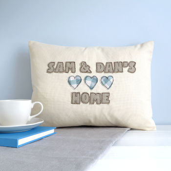 Personalised House Name Cushion Gift For New Home, 9 of 12