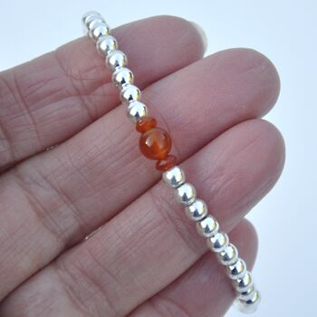 August Birthstone Sterling Silver Bracelet Gift, 3 of 6