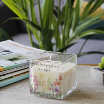 Personalised Teacher Scented Wildflower Candle, 5 of 7