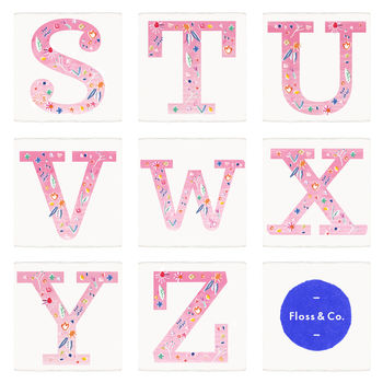 Floral Personalised Initial And Name Print, 10 of 12