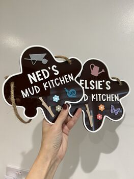 Personalised Mud Kitchen Sign: Outdoor Play Cafe Accessory, 5 of 5