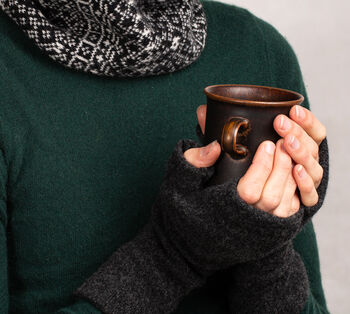 Womens Handmade Soft Wool Wrist Warmers Autumn Colours, 3 of 8