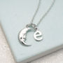 Sterling Silver Moon Charm Necklace, thumbnail 4 of 8