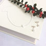 Silver Tiny Circle Necklace And Earring Set, thumbnail 2 of 4
