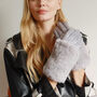Faux Fur Cuff Suede Touch Screen Gloves, thumbnail 2 of 11