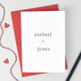 Personalised Couple Heart Anniversary Card, thumbnail 1 of 3