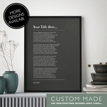 Personalised Use Your Own Poem Floral Poem Print, 11 of 12