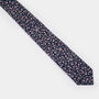 Mens Navy And Pink Ditzy Floral Slim Style Tie, thumbnail 6 of 8
