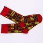 Kuba Red Afropop Socks, thumbnail 5 of 6