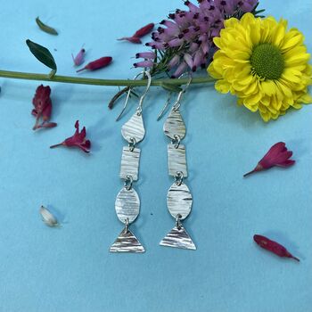 Hammered Shapes Earrings, 2 of 9