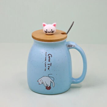 Cat Mugs Ceramic Tea Coffee In Assorted Colours G Decor, 9 of 10