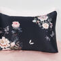 Silk Pillowcase Midnight Fleur Japonaise Blue, thumbnail 4 of 7