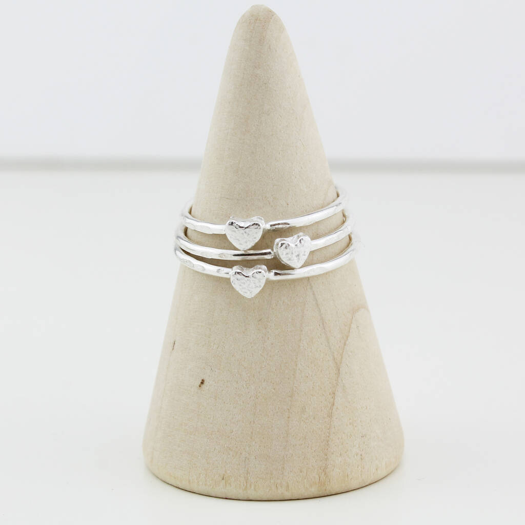 Mini Heart Charm Ring main image 1
