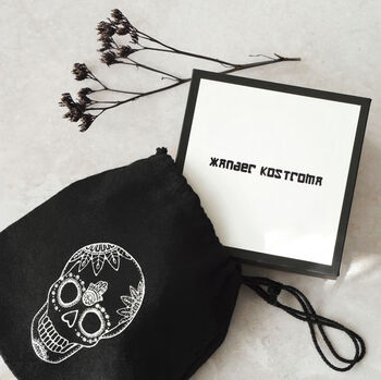 Gold Tone Howlite Disc Necklace, 4 of 5