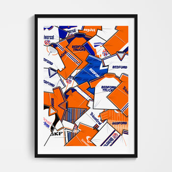 Luton Town Football Shirt Mash Up Print, 2 of 3