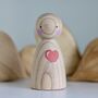 Handpainted Wooden Heart Balloon Peepul, thumbnail 1 of 8