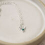 Sterling Silver Small Birthstone Heart Bracelet, thumbnail 6 of 8