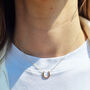 Horseshoe Necklace Silver/Gold Vermeil, thumbnail 2 of 8