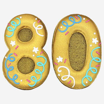 Hand Iced 80th Birthday Biscuit, 2 of 3