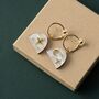 Crescent Moon And Star Arc Hoop Earrings, Gold Colour, thumbnail 2 of 9