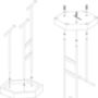 White Metal Wood Jewellery Display Tree Stand Hold, thumbnail 7 of 8