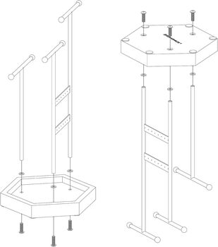 White Metal Wood Jewellery Display Tree Stand Hold, 7 of 8