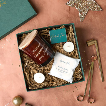 Personalised Christmas Candle Gift Set With Accessories, 2 of 6