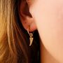 Horn Charm Hoop Earrings, thumbnail 2 of 5